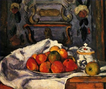 Plato de manzanas Paul Cezanne Impresionismo bodegón Pinturas al óleo